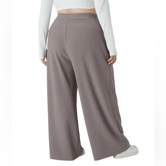 NWT Halara Flex High Waisted Body Sculpt Waist-Slimming Pocket Wide Leg Pants  L - Picture 2 of 13